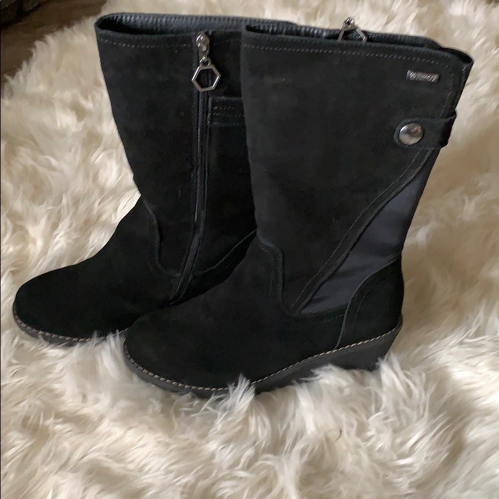 Khombu black waterproof boots